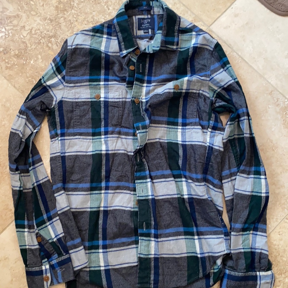 J Crew men’s slim flannel size small